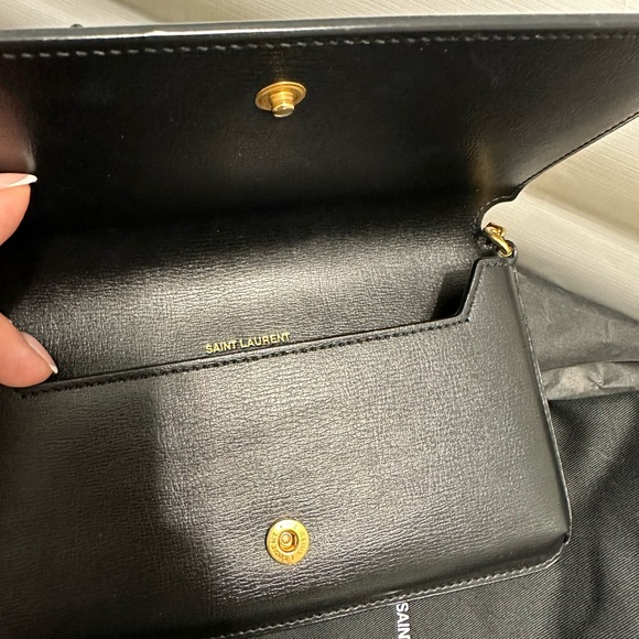 SAINT LAURENT
MONOGRAM LEATHER PHONE HOLDER W/STRAP - Picture 4 of 6